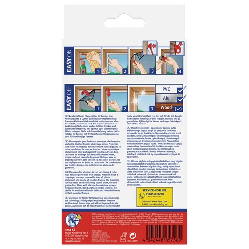 Fliegengitter Comfort für Fenster 1,3m x 1,3m weiß Tesa 55396-00020 Produktbild Additional View 3 L