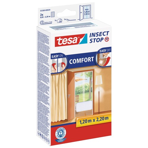 Fliegengitter Comfort für Türen 1,2m x 2,2m weiß Tesa 55389-00020 Produktbild Additional View 2 L