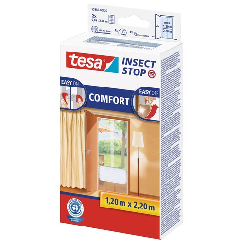 Fliegengitter Comfort für Türen 1,2m x 2,2m weiß Tesa 55389-00020 Produktbild Additional View 4 L