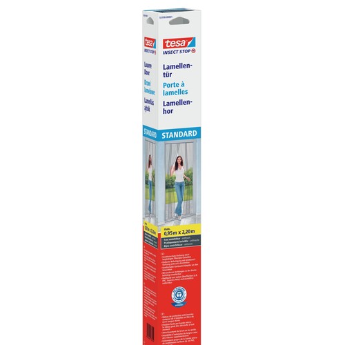 Fliegengitter Standard für Lamellentür 95cm x 2,2m anthrazit Tesa 55198-00001 Produktbild