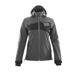 Hard Shell Jacke, Damen,geringes  Gewicht / Gr. XL,  Dunkelanthrazit/Schwarz Produktbild