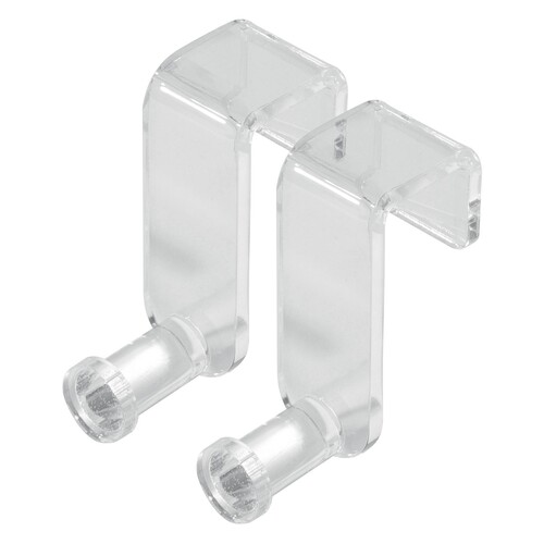 Flipchart Haken für meet up Boards Acryl transparent 5,5x5x6,2cm Sigel MU162 (PACK=2 STÜCK) Produktbild Front View L