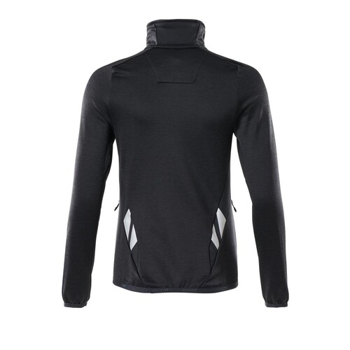 Fleecepullover mit kurzem Zipper, Damen  Microfleecejacke / Gr. XS, Schwarzblau Produktbild Additional View 2 L