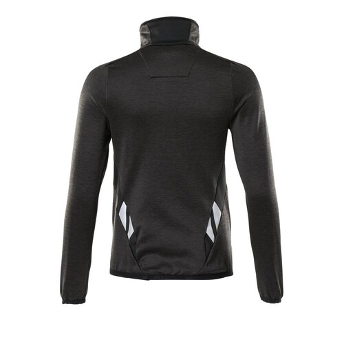 Fleecepullover mit kurzem Zipper, Damen  Microfleecejacke / Gr. XS,  Dunkelanthrazit/Schwarz Produktbild Additional View 2 L