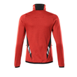 Fleecepullover mit kurzem Zipper, Damen  Microfleecejacke / Gr. XS,  Verkehrsrot/Schwarz Produktbild Additional View 2 S