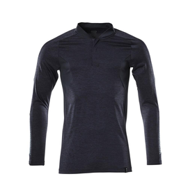 Polo-Shirt mit COOLMAX® PRO, Langarm /  Gr. XS ONE, Schwarzblau meliert Produktbild