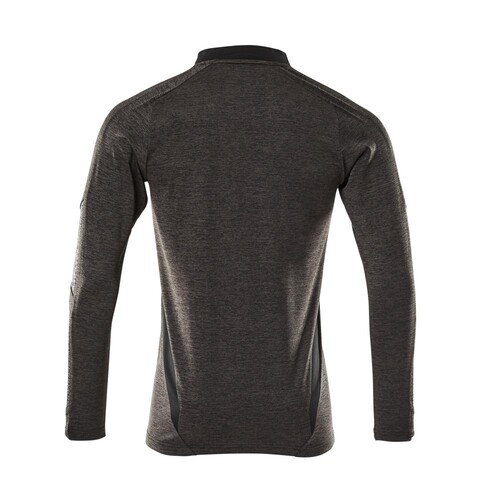 Polo-Shirt mit COOLMAX® PRO, Langarm /  Gr. L  ONE, Dunkelanthrazit   meliert/Schwarz Produktbild Additional View 2 L