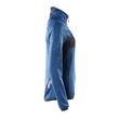 Fleecepullover mit kurzem Zipper, Damen  Microfleecejacke / Gr. 5XL,  Azurblau/Schwarzblau Produktbild Additional View 3 S