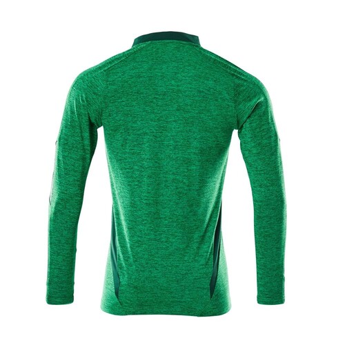 Polo-Shirt mit COOLMAX® PRO, Langarm /  Gr. XL ONE, Grasgrün  meliert/Grün Produktbild Additional View 2 L