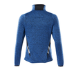 Strickpullover mit Reißverschluss,  Damen Strickjacke / Gr. M,  Azurblau/Schwarzblau Produktbild Additional View 2 S