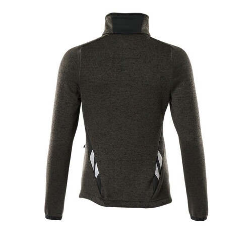 Strickpullover mit Reißverschluss,  Damen Strickjacke / Gr. M,  Dunkelanthrazit/Schwarz Produktbild Additional View 2 L