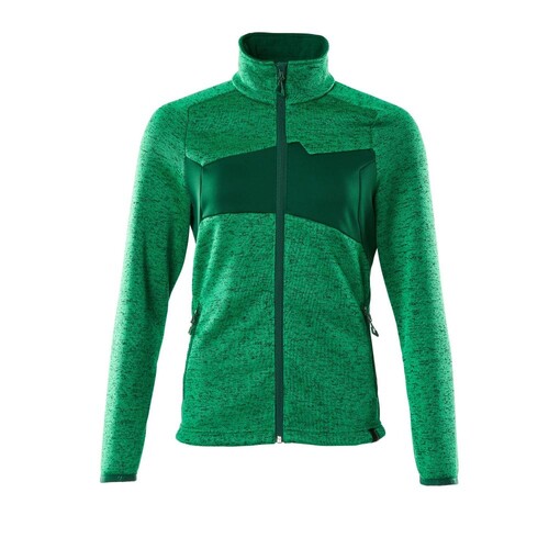 Strickpullover mit Reißverschluss,  Damen Strickjacke / Gr. M,  Grasgrün/Grün Produktbild