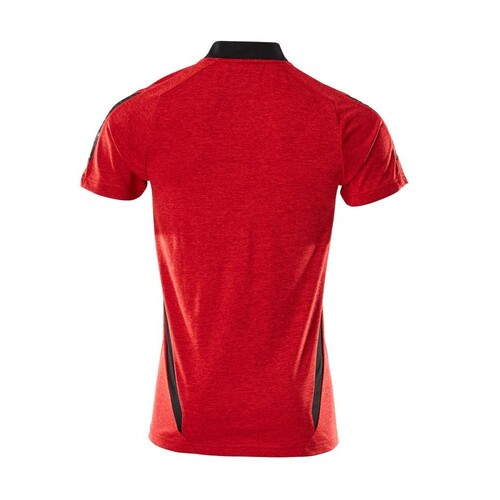 Polo-Shirt, COOLMAX®PRO,moderne  Passform / Gr. XS ONE, Verkehrsrot  meliert/Schwarz Produktbild Additional View 2 L