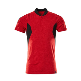 Polo-Shirt, COOLMAX®PRO,moderne  Passform / Gr. XS ONE, Verkehrsrot  meliert/Schwarz Produktbild