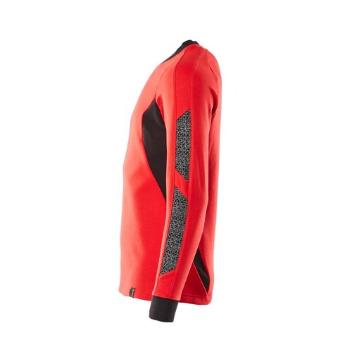 Sweatshirt, moderne Passform / Gr.  3XLONE, Verkehrsrot/Schwarz Produktbild Additional View 1 L