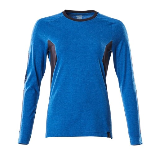T-Shirt, Langarm, Damen / Gr. 3XLONE,  Azurblau/Schwarzblau Produktbild