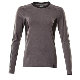 T-Shirt, Langarm, Damen / Gr. 2XLONE,  Dunkelanthrazit/Schwarz Produktbild