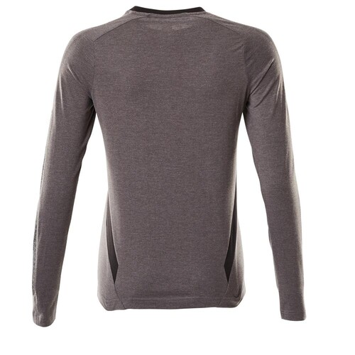 T-Shirt, Langarm, Damen / Gr. 3XLONE,  Dunkelanthrazit/Schwarz Produktbild Additional View 2 L