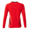 T-Shirt, Langarm, Damen / Gr. M  ONE,  Verkehrsrot/Schwarz Produktbild Additional View 2 S