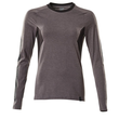 T-Shirt, Langarm, Damen / Gr. M  ONE,  Dunkelanthrazit/Schwarz Produktbild