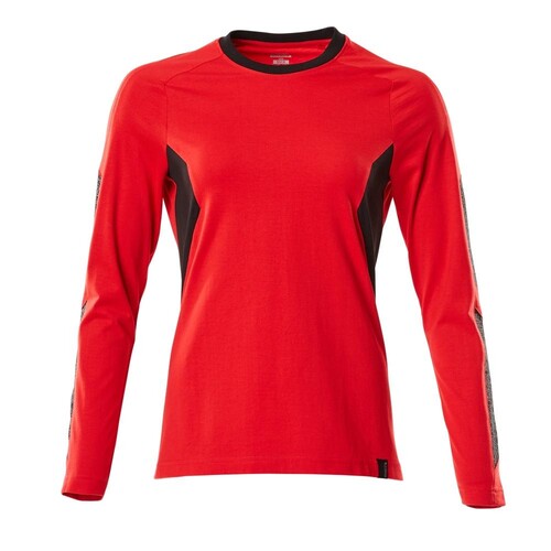 T-Shirt, Langarm, Damen / Gr. XS ONE,  Verkehrsrot/Schwarz Produktbild