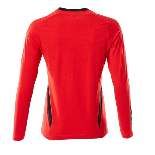 T-Shirt, Langarm, Damen / Gr. XS ONE,  Verkehrsrot/Schwarz Produktbild Additional View 2 L