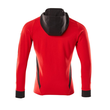 Sweatshirt mit Kapuze, moderne Passform  Sweatshirt mit Reißverschluss / Gr.  2XLONE, Verkehrsrot/Schwarz Produktbild Additional View 2 S