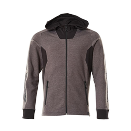 Sweatshirt mit Kapuze, moderne Passform  Sweatshirt mit Reißverschluss / Gr.  2XLONE, Dunkelanthrazit/Schwarz Produktbild