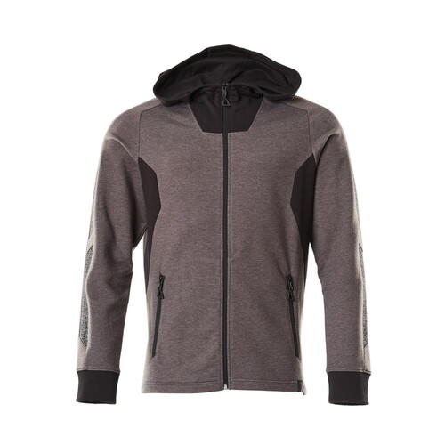Sweatshirt mit Kapuze, moderne Passform  Sweatshirt mit Reißverschluss / Gr. L   ONE, Dunkelanthrazit/Schwarz Produktbild