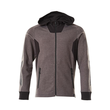 Sweatshirt mit Kapuze, moderne Passform  Sweatshirt mit Reißverschluss / Gr. XL  ONE, Dunkelanthrazit/Schwarz Produktbild