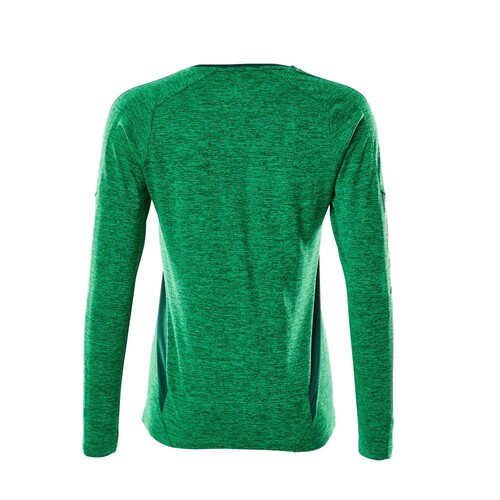 T-Shirt, Damen, mit COOLMAX®, Langarm /  Gr. XS ONE, Grasgrün  meliert/Grün Produktbild Additional View 2 L