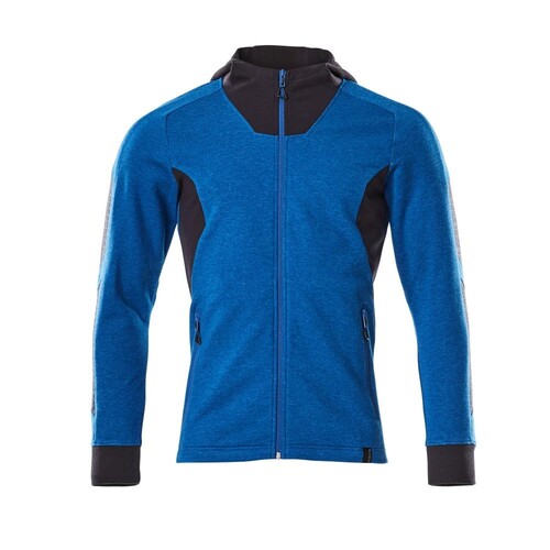 Sweatshirt mit Kapuze, moderne Passform  Sweatshirt mit Reißverschluss / Gr. XL  ONE, Azurblau/Schwarzblau Produktbild