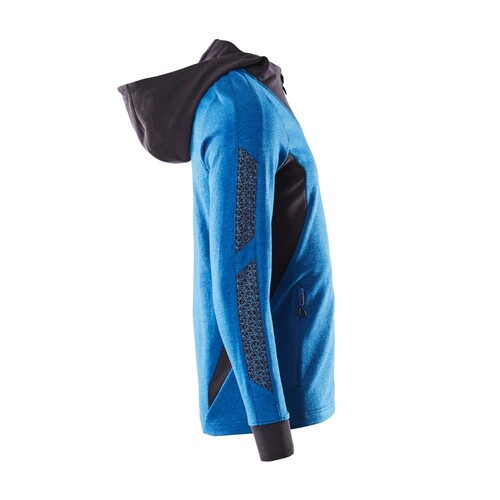 Sweatshirt mit Kapuze, moderne Passform  Sweatshirt mit Reißverschluss / Gr. XL  ONE, Azurblau/Schwarzblau Produktbild Additional View 3 L