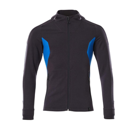 Sweatshirt mit Kapuze, moderne Passform  Sweatshirt mit Reißverschluss / Gr.  2XLONE, Schwarzblau/Azurblau Produktbild