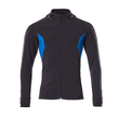 Sweatshirt mit Kapuze, moderne Passform  Sweatshirt mit Reißverschluss / Gr. M   ONE, Schwarzblau/Azurblau Produktbild