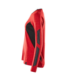 T-Shirt, Damen, mit COOLMAX®, Langarm /  Gr. M  ONE, Verkehrsrot meliert/Schwarz Produktbild Additional View 1 S