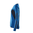 T-Shirt, Damen, mit COOLMAX®, Langarm /  Gr. M  ONE, Azurblau  meliert/Schwarzblau Produktbild Additional View 1 S