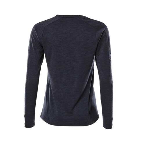 T-Shirt, Damen, mit COOLMAX®, Langarm / Gr. XL ONE, Schwarzblau meliert Produktbild Additional View 2 L