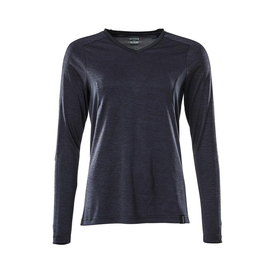 T-Shirt, Damen, mit COOLMAX®, Langarm /  Gr. XS ONE, Schwarzblau meliert Produktbild