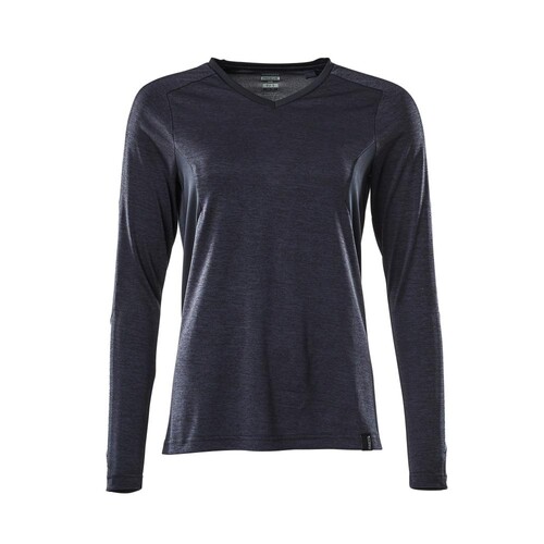 T-Shirt, Damen, mit COOLMAX®, Langarm /  Gr. XS ONE, Schwarzblau meliert Produktbild