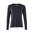 T-Shirt, Damen, mit COOLMAX®, Langarm /  Gr. 3XLONE, Schwarzblau meliert Produktbild