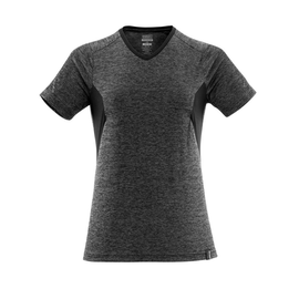 T-Shirt, Damen, mit COOLMAX® PRO / Gr.  4XLONE, Dunkelanthrazit   meliert/Schwarz Produktbild