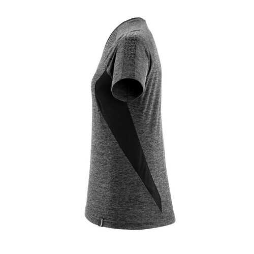 T-Shirt, Damen, mit COOLMAX® PRO / Gr.  4XLONE, Dunkelanthrazit   meliert/Schwarz Produktbild Additional View 1 L