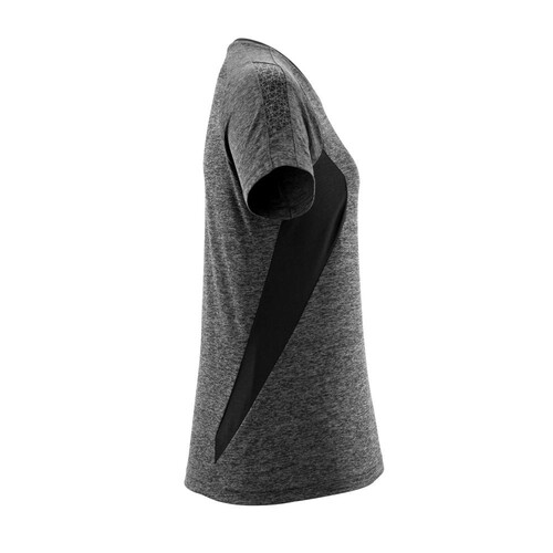 T-Shirt, Damen, mit COOLMAX® PRO / Gr.  4XLONE, Dunkelanthrazit   meliert/Schwarz Produktbild Additional View 3 L