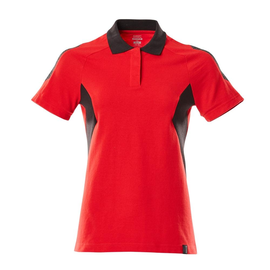 Polo-Shirt, Damen / Gr. M  ONE,  Verkehrsrot/Schwarz Produktbild