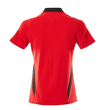 Polo-Shirt, Damen / Gr. M  ONE,  Verkehrsrot/Schwarz Produktbild Additional View 2 S