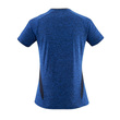 T-Shirt, Damen, mit COOLMAX® PRO / Gr.  L  ONE, Azurblau meliert/Schwarzblau Produktbild Additional View 2 S