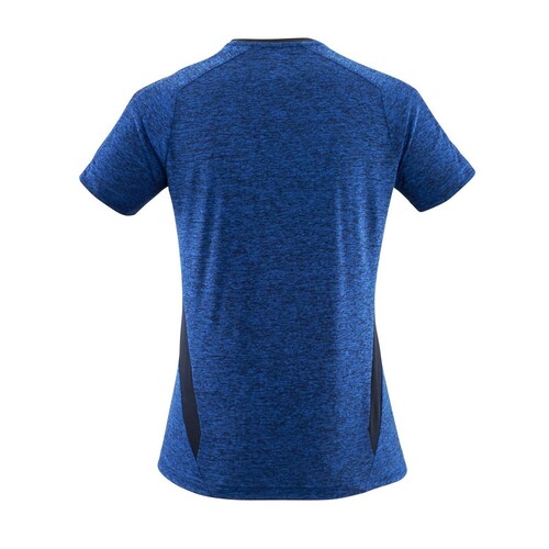 T-Shirt, Damen, mit COOLMAX® PRO / Gr.  L  ONE, Azurblau meliert/Schwarzblau Produktbild Additional View 2 L