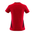 T-Shirt, Damen, mit COOLMAX® PRO / Gr.  3XLONE, Verkehrsrot meliert/Schwarz Produktbild Additional View 2 S