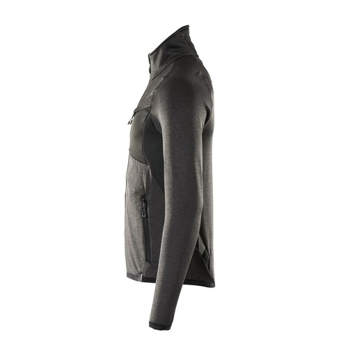 Fleecepullover mit Reißverschluss  Microfleecejacke / Gr. XS,  Dunkelanthrazit/Schwarz Produktbild Additional View 1 L